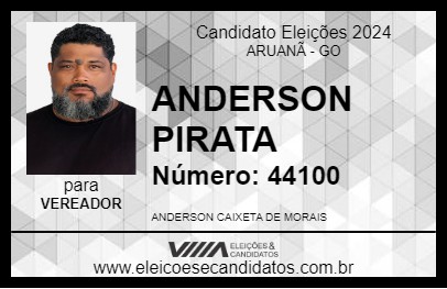 Candidato ANDERSON PIRATA 2024 - ARUANÃ - Eleições