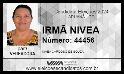 Candidato IRMÃ NIVEA 2024 - ARUANÃ - Eleições