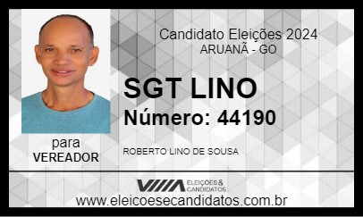 Candidato SGT LINO 2024 - ARUANÃ - Eleições