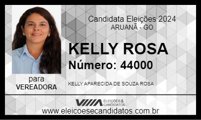 Candidato KELLY ROSA 2024 - ARUANÃ - Eleições