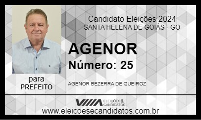 Candidato AGENOR 2024 - SANTA HELENA DE GOIÁS - Eleições