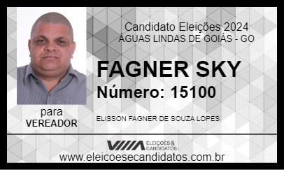 Candidato FAGNER SKY 2024 - ÁGUAS LINDAS DE GOIÁS - Eleições