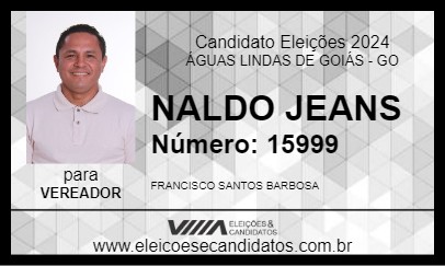 Candidato NALDO JEANS 2024 - ÁGUAS LINDAS DE GOIÁS - Eleições