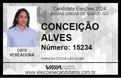 Candidato CONCEIÇÃO ALVES 2024 - ÁGUAS LINDAS DE GOIÁS - Eleições