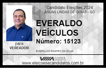 Candidato EVERALDO VEÍCULOS 2024 - ÁGUAS LINDAS DE GOIÁS - Eleições