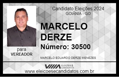 Candidato MARCELO DERZE 2024 - GOIÂNIA - Eleições