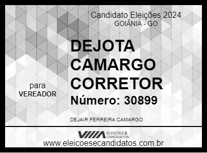 Candidato DEJOTA CAMARGO CORRETOR 2024 - GOIÂNIA - Eleições