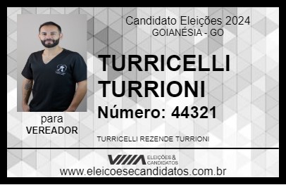 Candidato TURRICELLI TURRIONI 2024 - GOIANÉSIA - Eleições