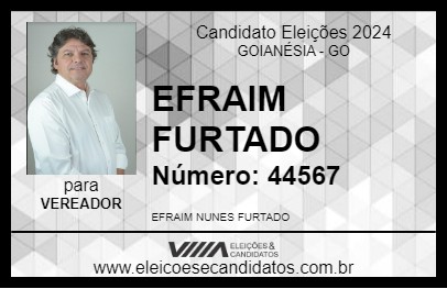 Candidato EFRAIM FURTADO 2024 - GOIANÉSIA - Eleições