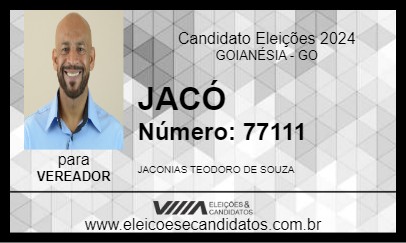 Candidato JACÓ 2024 - GOIANÉSIA - Eleições