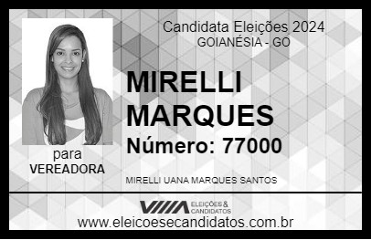 Candidato MIRELLI MARQUES 2024 - GOIANÉSIA - Eleições