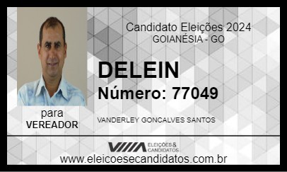 Candidato DELEIN 2024 - GOIANÉSIA - Eleições