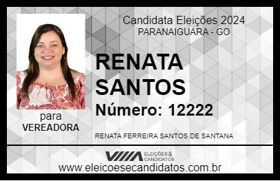 Candidato RENATA SANTOS 2024 - PARANAIGUARA - Eleições