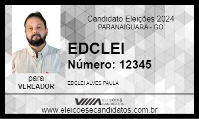 Candidato EDCLEI 2024 - PARANAIGUARA - Eleições