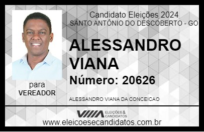 Candidato ALESSANDRO VIANA 2024 - SANTO ANTÔNIO DO DESCOBERTO - Eleições