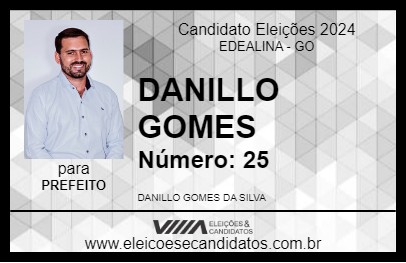 Candidato DANILLO GOMES 2024 - EDEALINA - Eleições