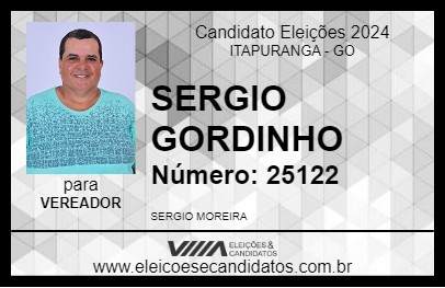 Candidato SERGIO GORDINHO 2024 - ITAPURANGA - Eleições