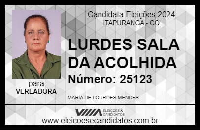 Candidato LOURDES (ACOLHIDA) 2024 - ITAPURANGA - Eleições