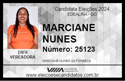 Candidato MARCIANE NUNES 2024 - EDEALINA - Eleições