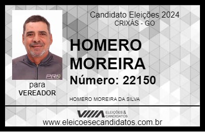 Candidato HOMERO MOREIRA 2024 - CRIXÁS - Eleições