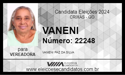 Candidato VANENI 2024 - CRIXÁS - Eleições