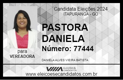 Candidato PASTORA DANIELA 2024 - ITAPURANGA - Eleições