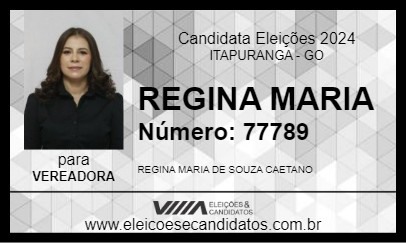 Candidato REGINA MARIA 2024 - ITAPURANGA - Eleições