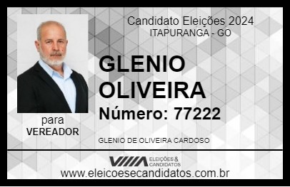 Candidato GLENIO OLIVEIRA 2024 - ITAPURANGA - Eleições