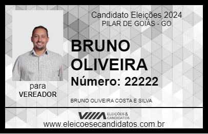 Candidato BRUNO OLIVEIRA 2024 - PILAR DE GOIÁS - Eleições