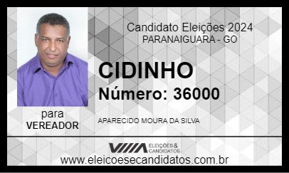 Candidato CIDINHO 2024 - PARANAIGUARA - Eleições