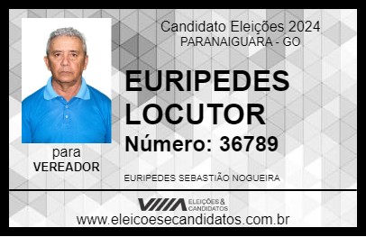 Candidato EURIPEDES LOCUTOR 2024 - PARANAIGUARA - Eleições