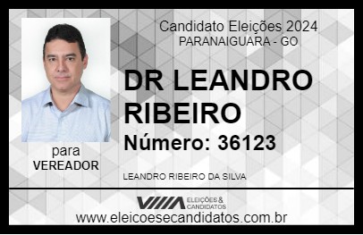 Candidato DR LEANDRO RIBEIRO 2024 - PARANAIGUARA - Eleições