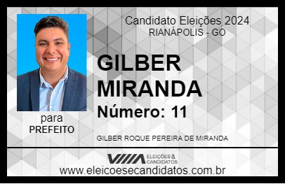 Candidato GILBER MIRANDA 2024 - RIANÁPOLIS - Eleições