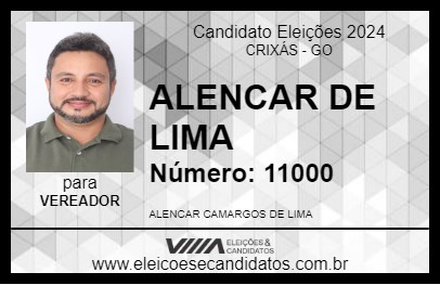 Candidato ALENCAR DE LIMA 2024 - CRIXÁS - Eleições