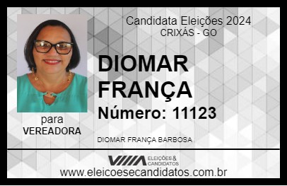 Candidato DIOMAR FRANÇA 2024 - CRIXÁS - Eleições