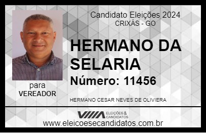 Candidato HERMANO DA SELARIA 2024 - CRIXÁS - Eleições