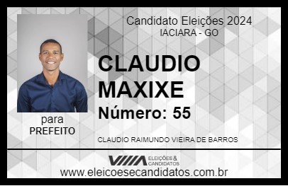 Candidato CLAUDIO MAXIXE 2024 - IACIARA - Eleições