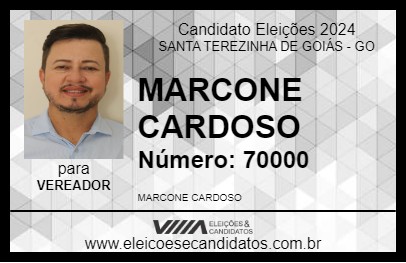 Candidato MARCONE CARDOSO 2024 - SANTA TEREZINHA DE GOIÁS - Eleições