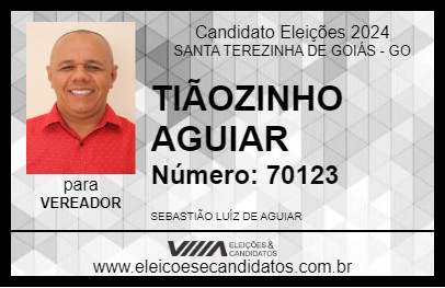 Candidato TIÃOZINHO AGUIAR 2024 - SANTA TEREZINHA DE GOIÁS - Eleições