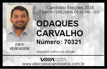 Candidato ODAQUES CARVALHO 2024 - SANTA TEREZINHA DE GOIÁS - Eleições