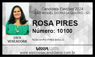 Candidato ROSA PIRES 2024 - SÃO MIGUEL DO PASSA QUATRO - Eleições