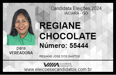 Candidato REGIANE CHOCOLATE 2024 - IACIARA - Eleições