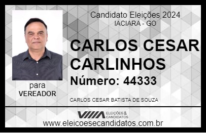 Candidato CARLOS CESAR CARLINHOS 2024 - IACIARA - Eleições