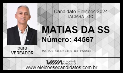 Candidato MATIAS DA SS 2024 - IACIARA - Eleições