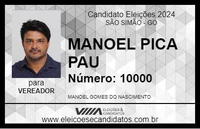 Candidato MANOEL PICA PAU 2024 - SÃO SIMÃO - Eleições