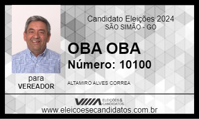 Candidato OBA OBA 2024 - SÃO SIMÃO - Eleições