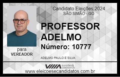 Candidato PROFESSOR ADELMO 2024 - SÃO SIMÃO - Eleições