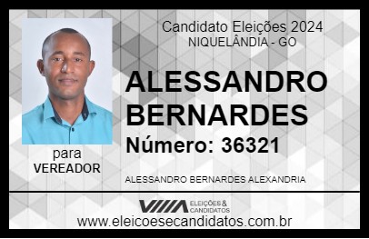 Candidato ALESSANDRO BERNARDES 2024 - NIQUELÂNDIA - Eleições