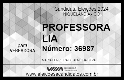 Candidato PROFESSORA LIA 2024 - NIQUELÂNDIA - Eleições