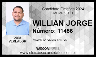 Candidato WILLIAN JORGE 2024 - IACIARA - Eleições